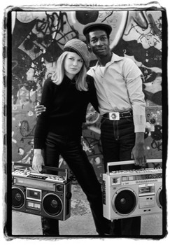 Also part of MoMA's 'Looking at Music,' this photo by Laura Levine of Tina Weymouth and Grandmaster Flash, from 1981. 